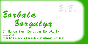 borbala borgulya business card